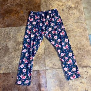 Blue floral pants